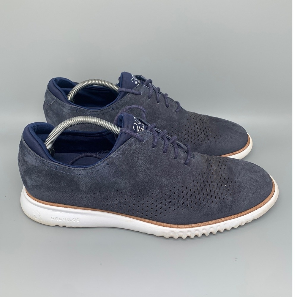 Cole Haan Zerogrand Laser Wingtip Blue Shoes Men's Sz 11.5